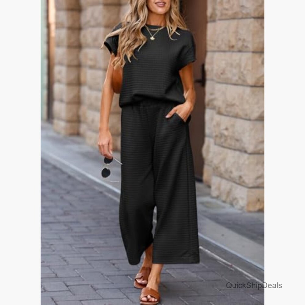 Polyester Elastane Two Piece Sweatsuit Lounge Set - image 2